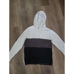 Hollywood The Jean People Youth Large 14/16 Color Block Sweatshirt Hoodie Gray